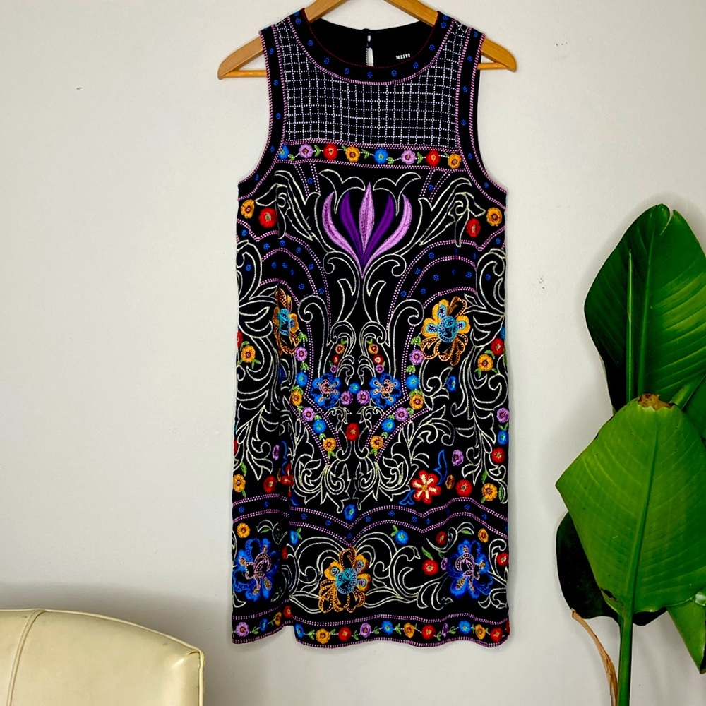 Maeve embroidered jumper lined dress. Size 6